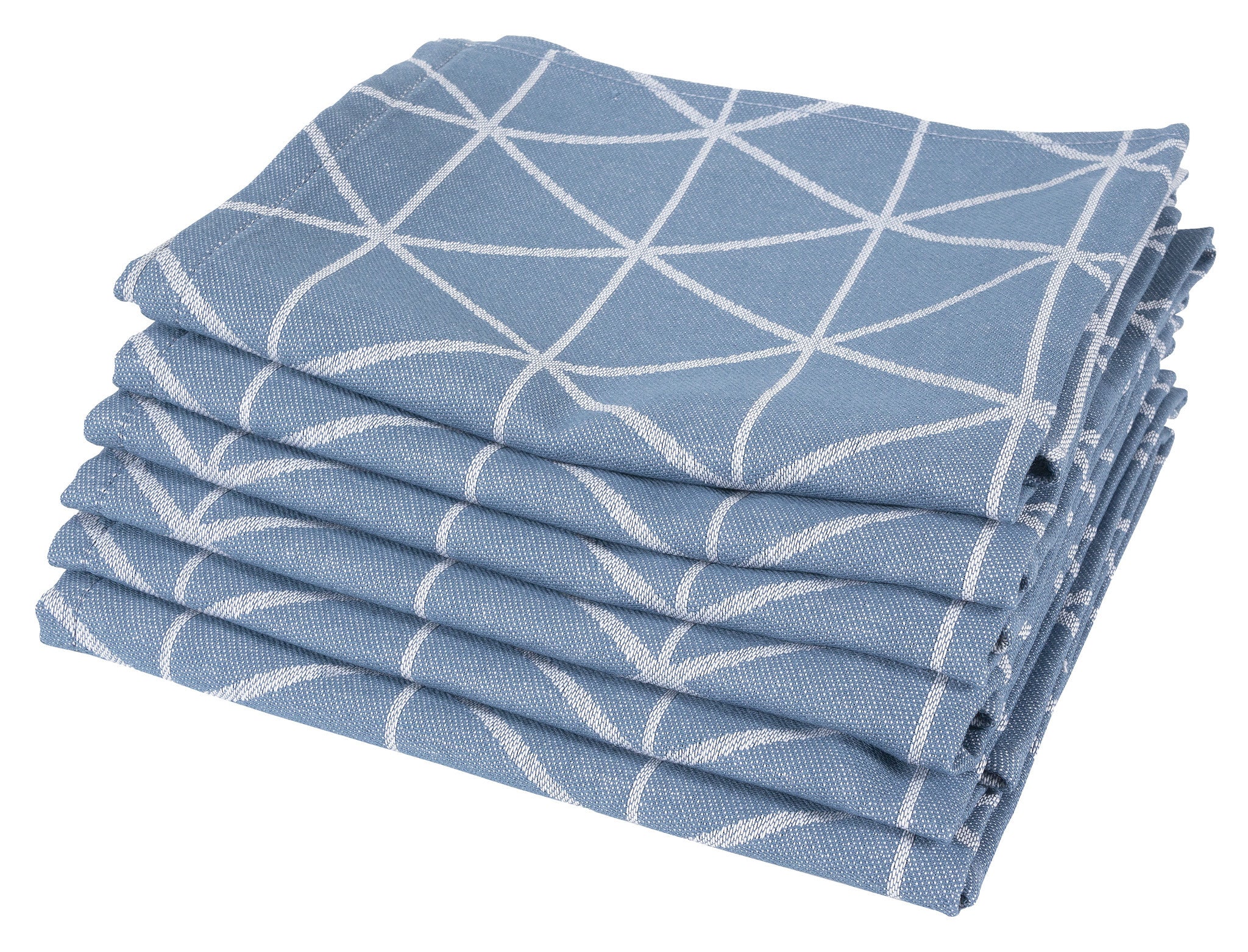 Theedoekenset - 6 stuks - Triangle Blauw