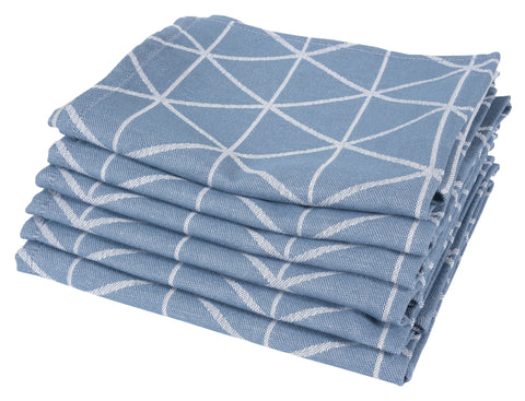 Theedoekenset - 6 stuks - Triangle Blauw