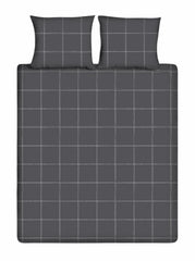 Katoenen Eenpersoons Dekbedovertrek - Louis Antraciet
