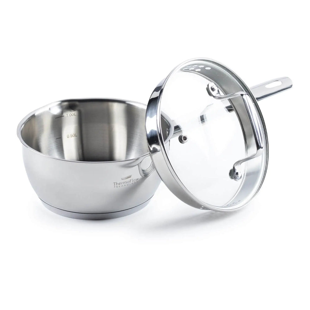 Pour & Cook Stielkasserolle mit Glasdeckel