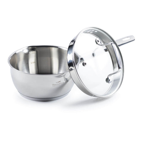 Pour & Cook Sauspan met glazen deksel - 16 cm
