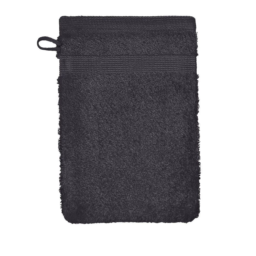 100% Cotton Wash Mitt Set of 6 - Anthracite