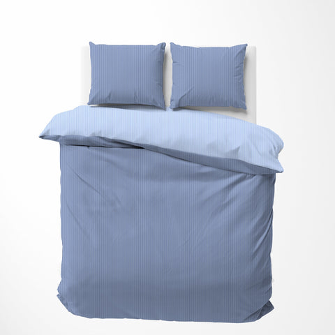 Percale Katoenen Dekbedovertrekset - Darya Blauw
