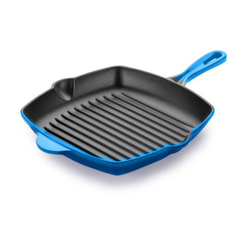 Gietijzeren Grillpan - Blauw - 27cm