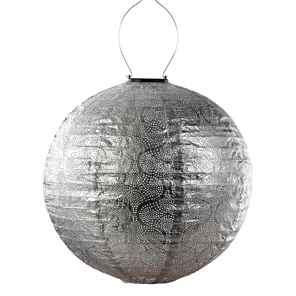 Solar Lampion Tigres Rund - Silber