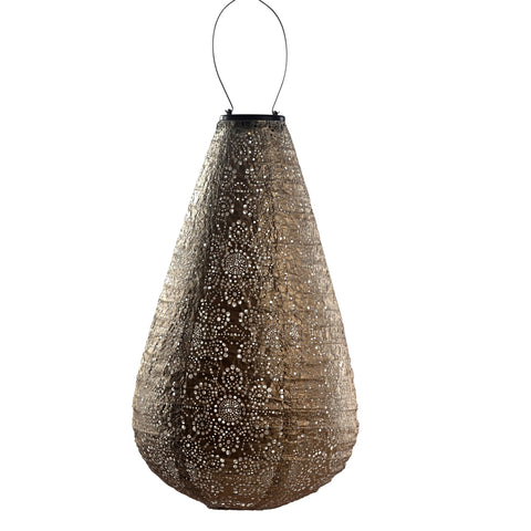 Solar Lampion Fiore Drop - 28 cm - Goud