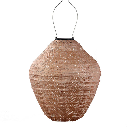 Solar Lampion Ikat Jar - 30 cm - Roze