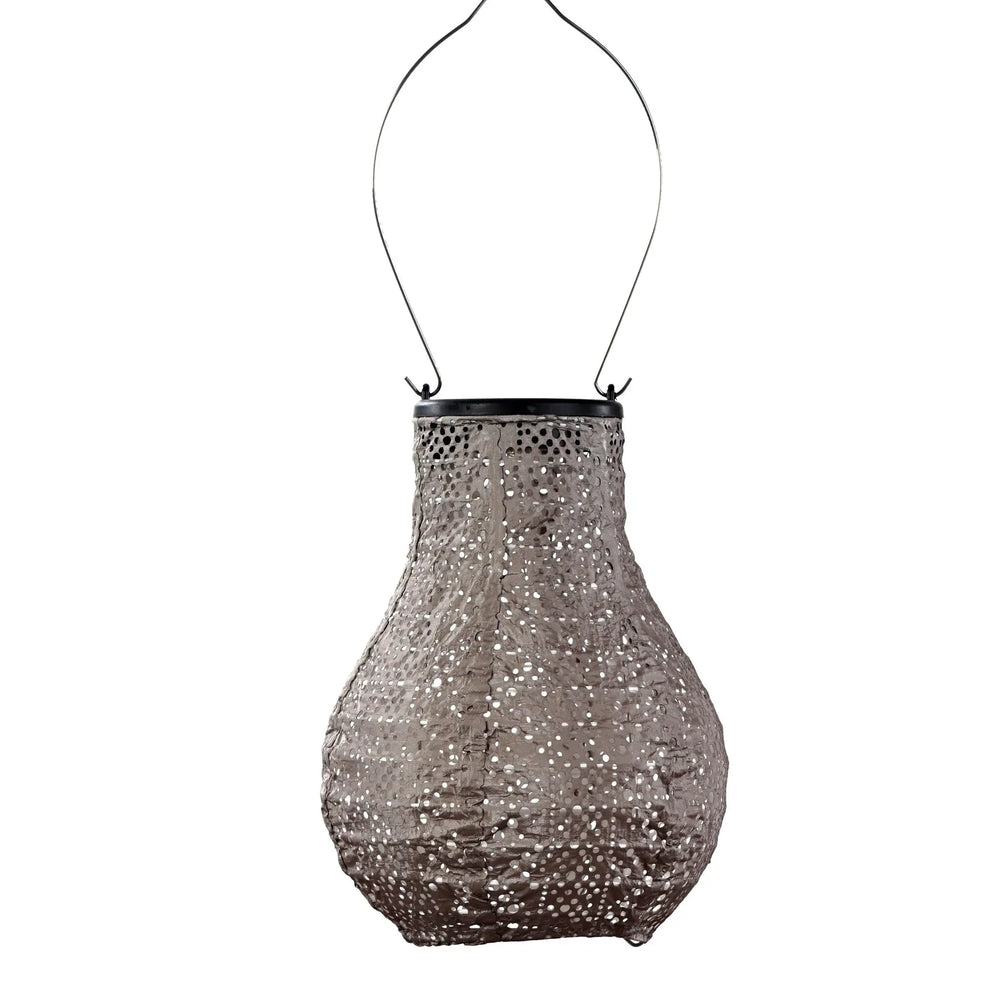 Solar-Lampion „Lace Bulb“ – Taupe