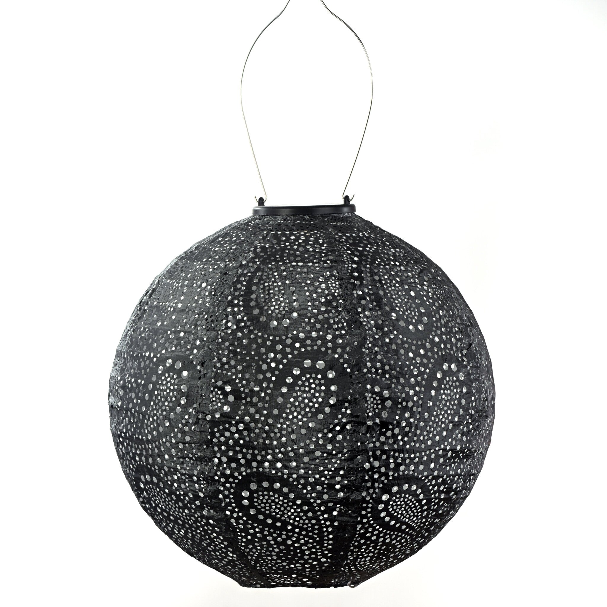 Solar Lampion Paisley Rond - 30 cm - Donker Grijs