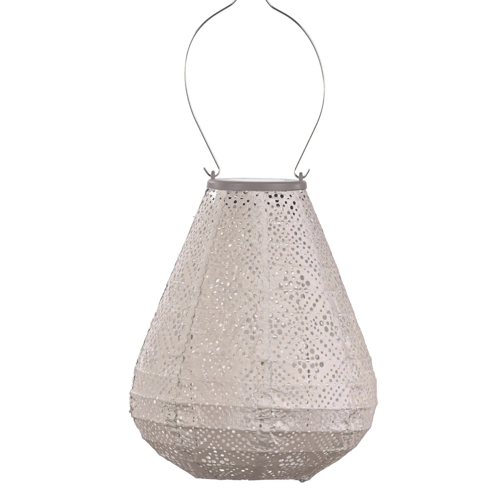 Solar Lampion Topaze Tulip - 20 cm - Licht Taupe