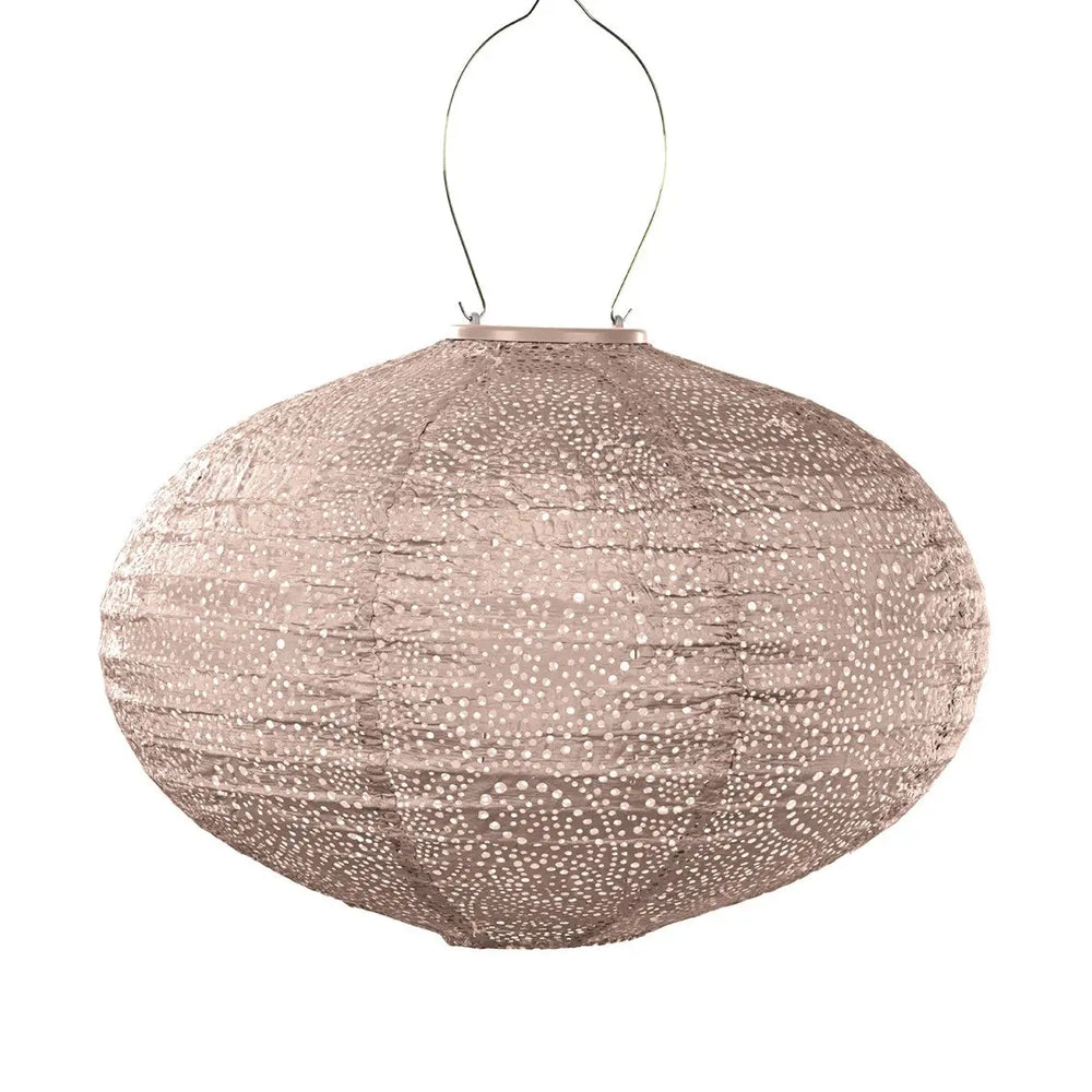 Solar Lampion Paisley Oval – Soft Blush