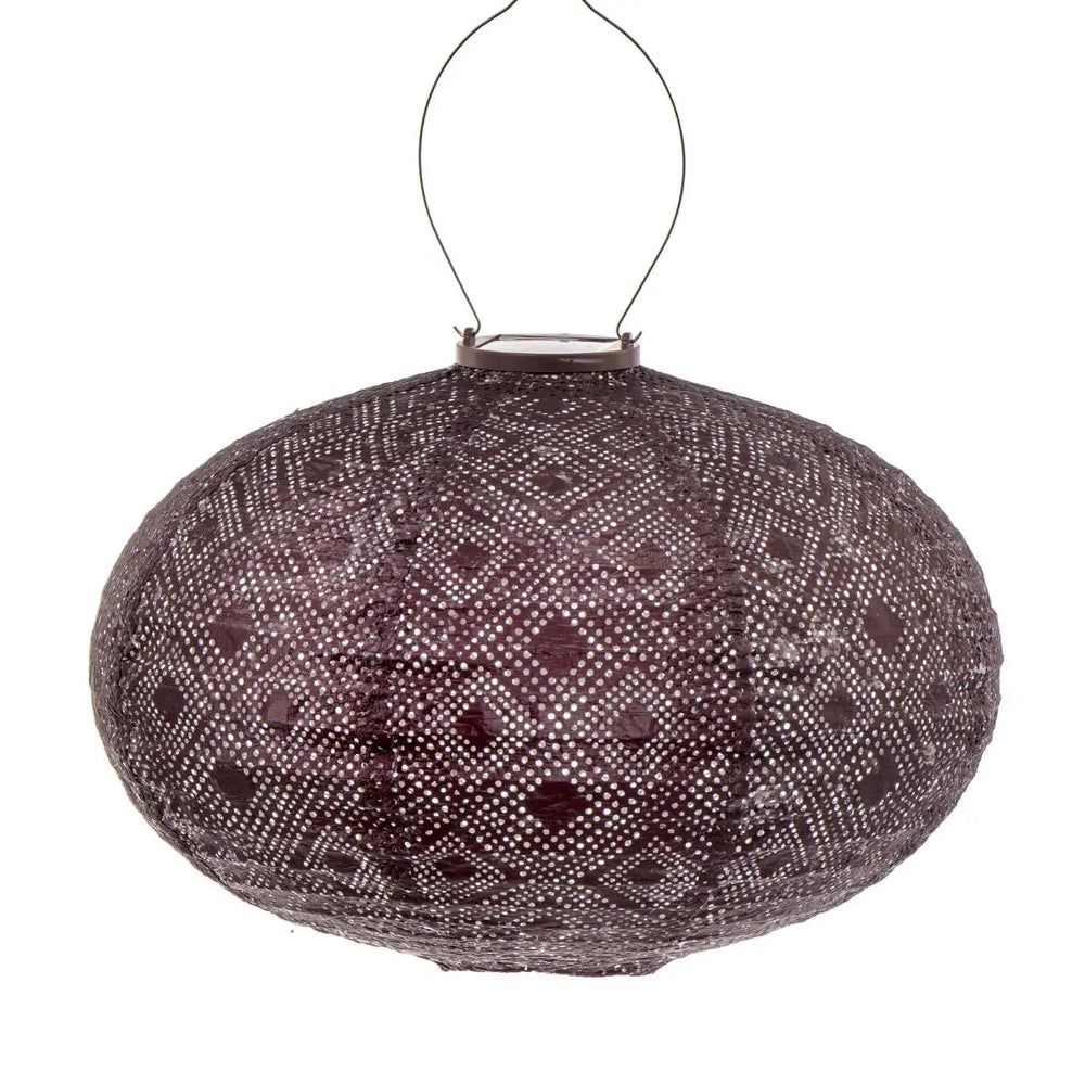 Solar Lantern Mosaic - Oval Plum