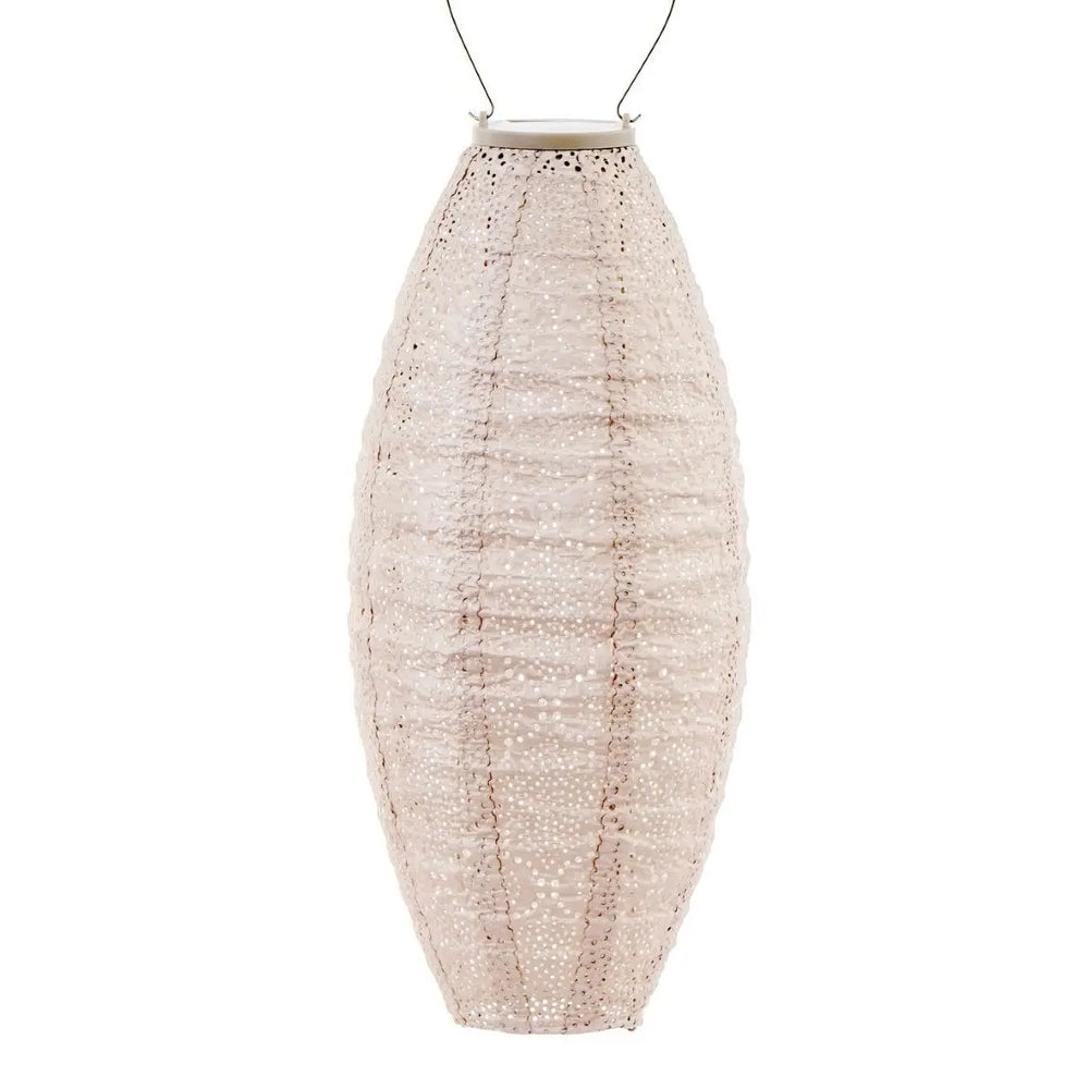 Solar Lantern Bazaar Long Oval - Soft Blush