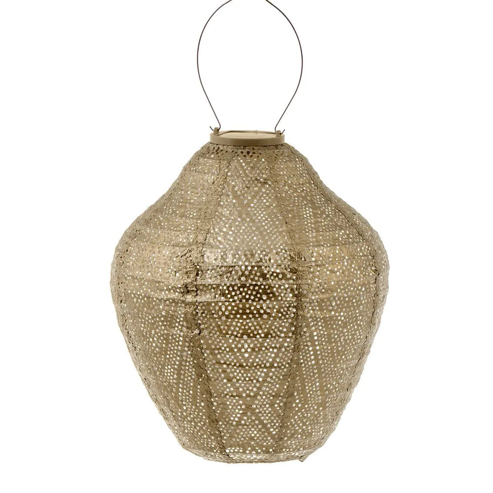 Solar Mason Jar Lantern - Gold
