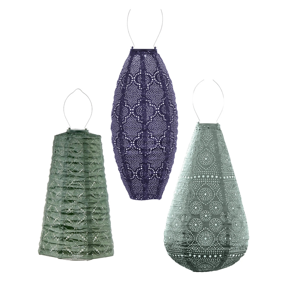 Solar Outdoor Lanterns Zanzibar Set - 3 pieces