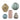 Set van 5 solar buitenlampionnen Gabon voor sfeerverlichting in tuin of balkon