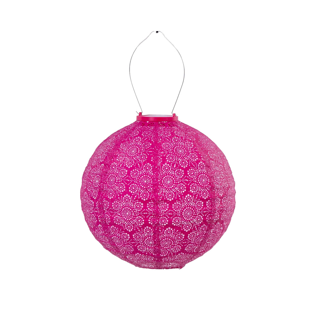 Solar Lampion Fiore Rond - 30 cm - Fuchsia