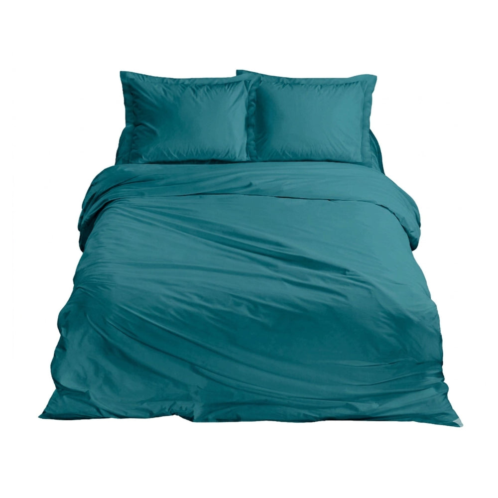 Ten Cate Premium 100% Katoen Satijnen Dekbedovertrekset - 200x200/220 - Deep Teal