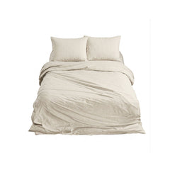 Ten Cate Linnen/Katoensatijn Dekbedovertrek 200x200/220 - Beige