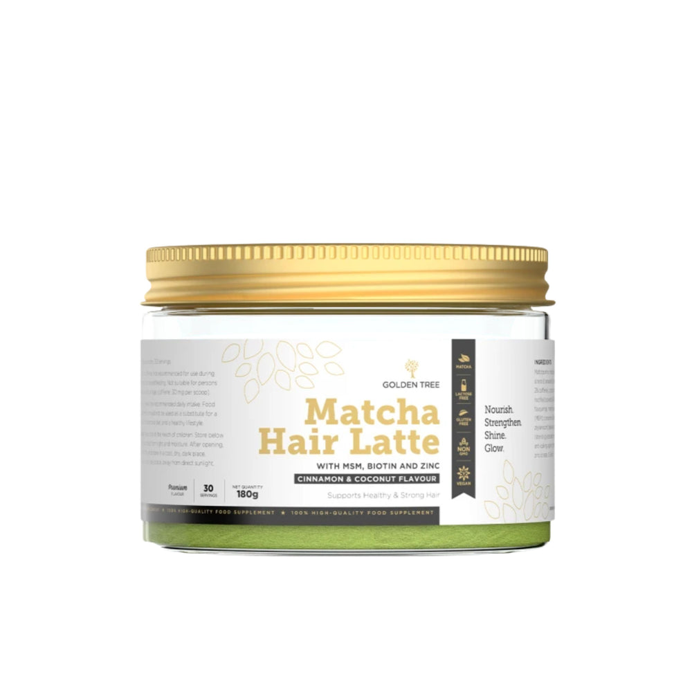 Golden Tree Matcha Hair Latte