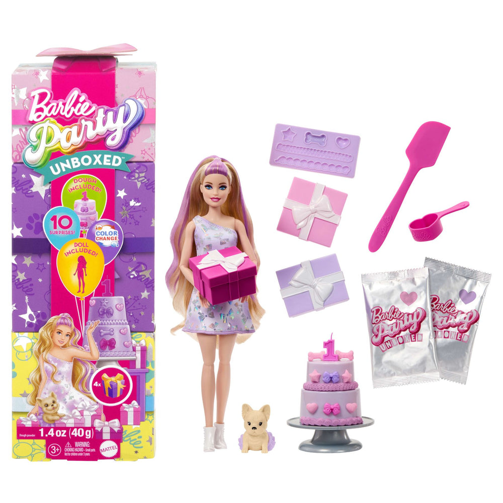 Barbie Party Unboxed 2/1 Pop+Jurk Lichtrz