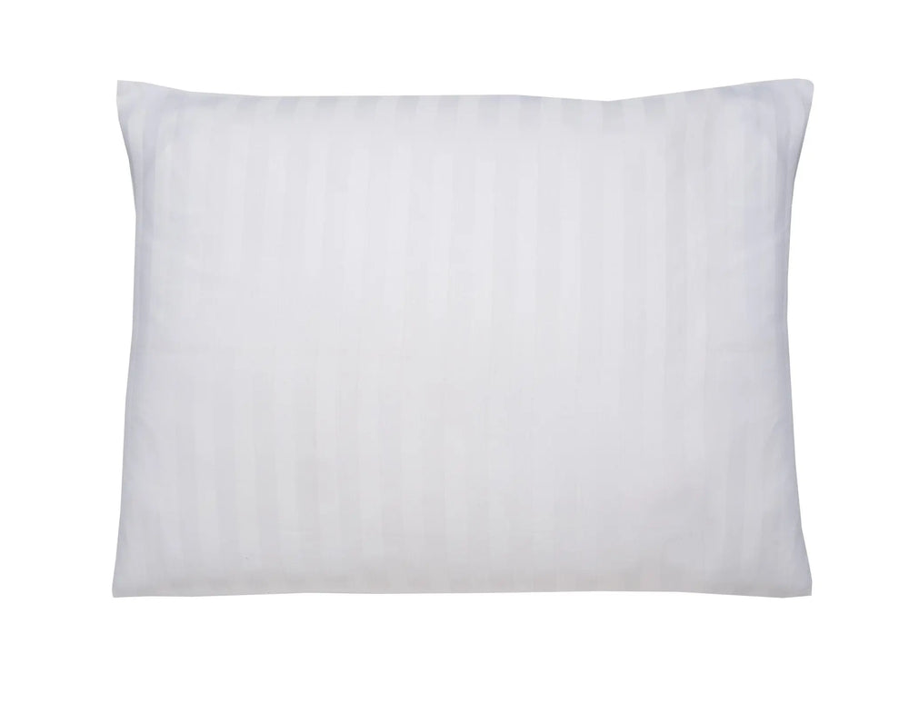 Striped Satin Pillowcases (2 pack) - 60x70 cm - White