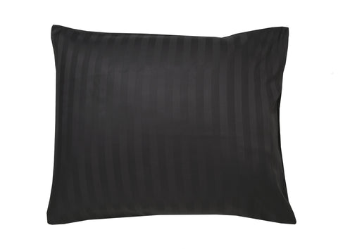 Ten Cate Streep Satijnen Kussenslopen (2 stuks) - 60x70 cm - Antraciet