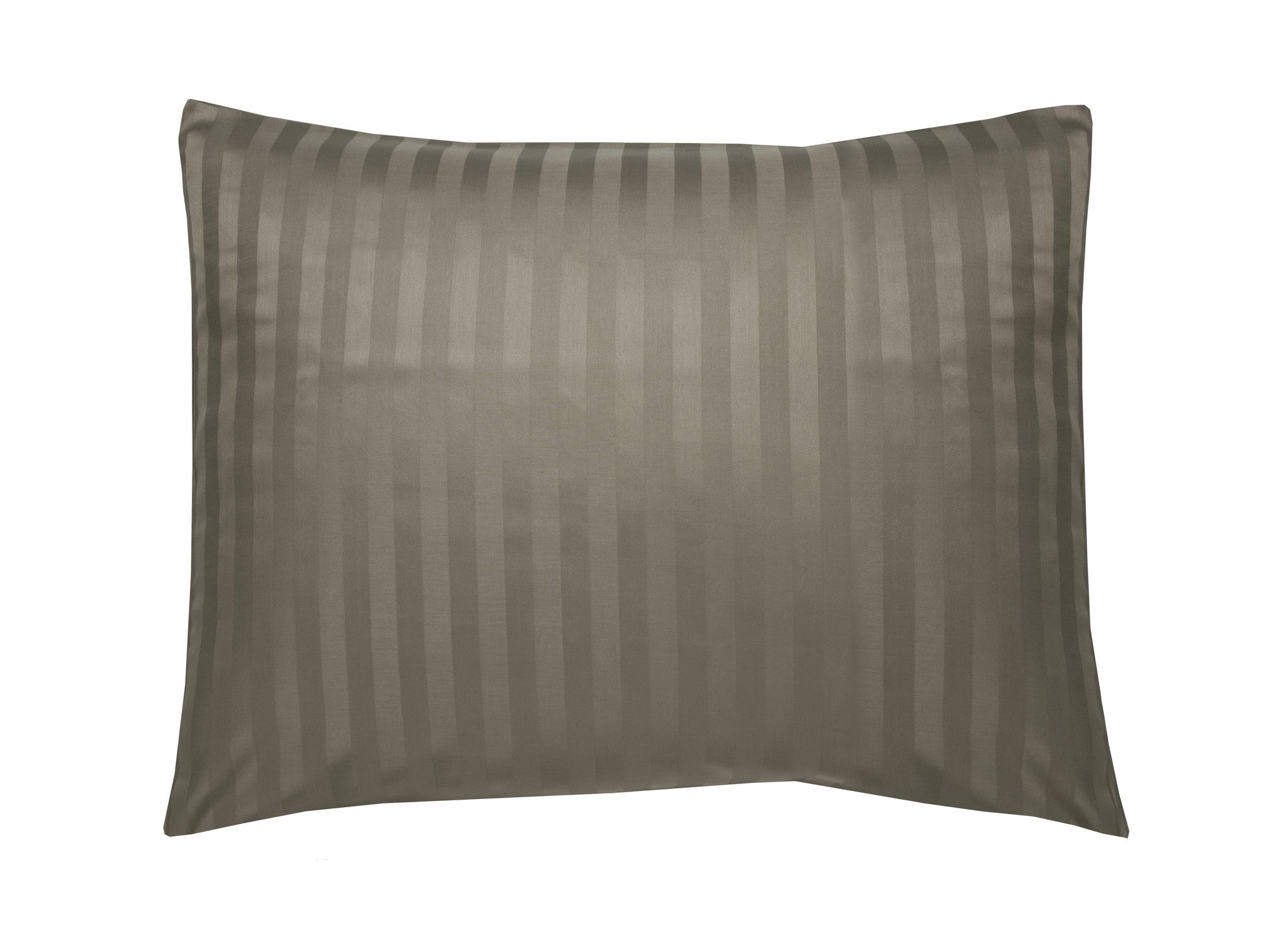 Ten Cate Streep Satijnen Kussenslopen (2 stuks) - 60x70 cm - Taupe