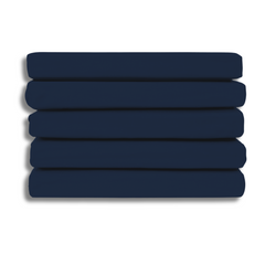 100 Katoensatijnen Hoeslaken Koningsblauw