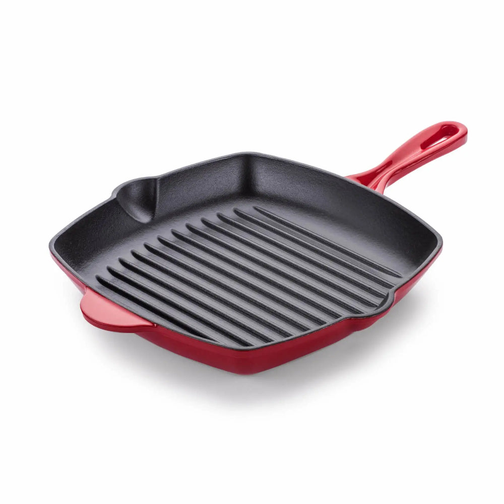 Gusseisen-Grillpfanne – Rot
