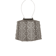 Solar Lampion Lace Lamp - Taupe