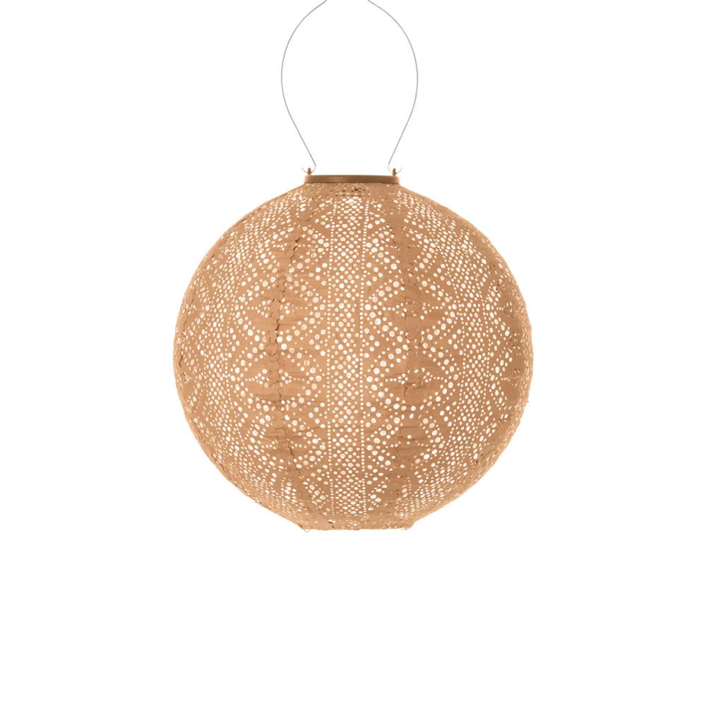 Solar Lampion Lace Rond - Abrikoos