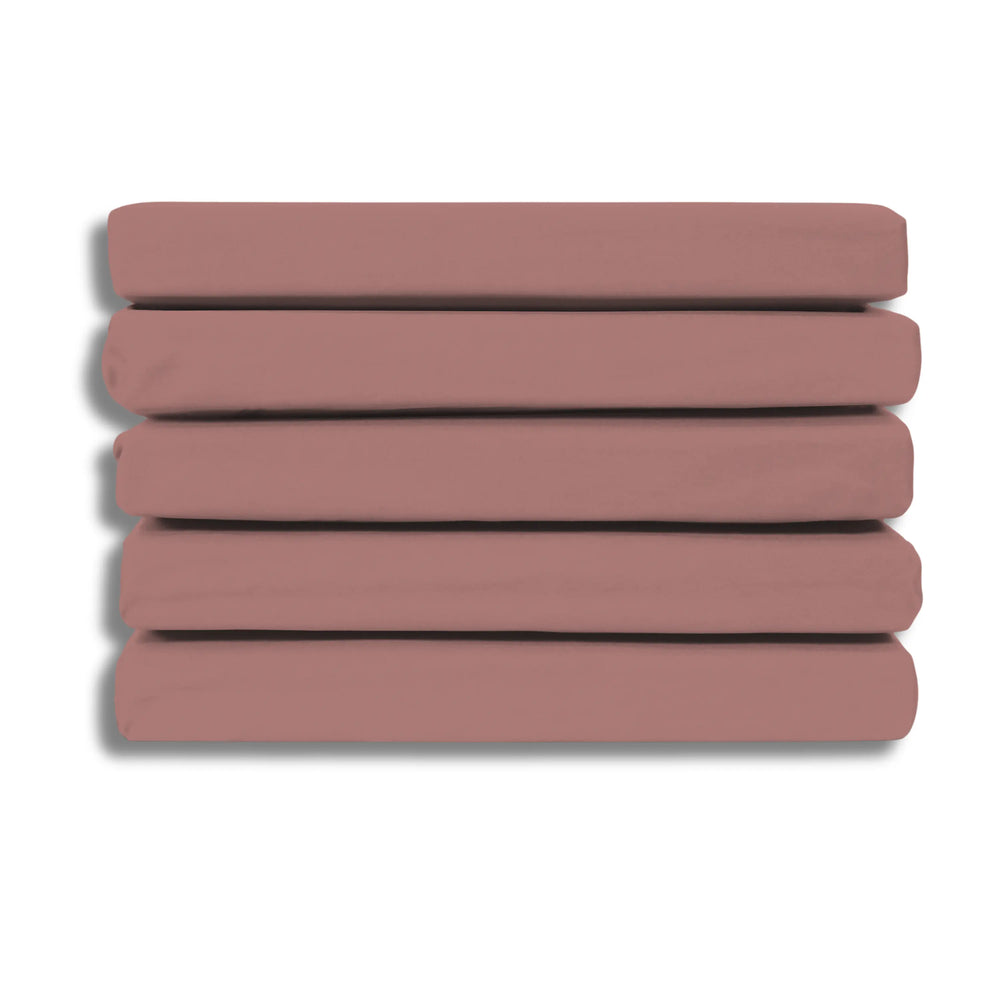 100% Cotton Sateen Fitted Sheet - Pink