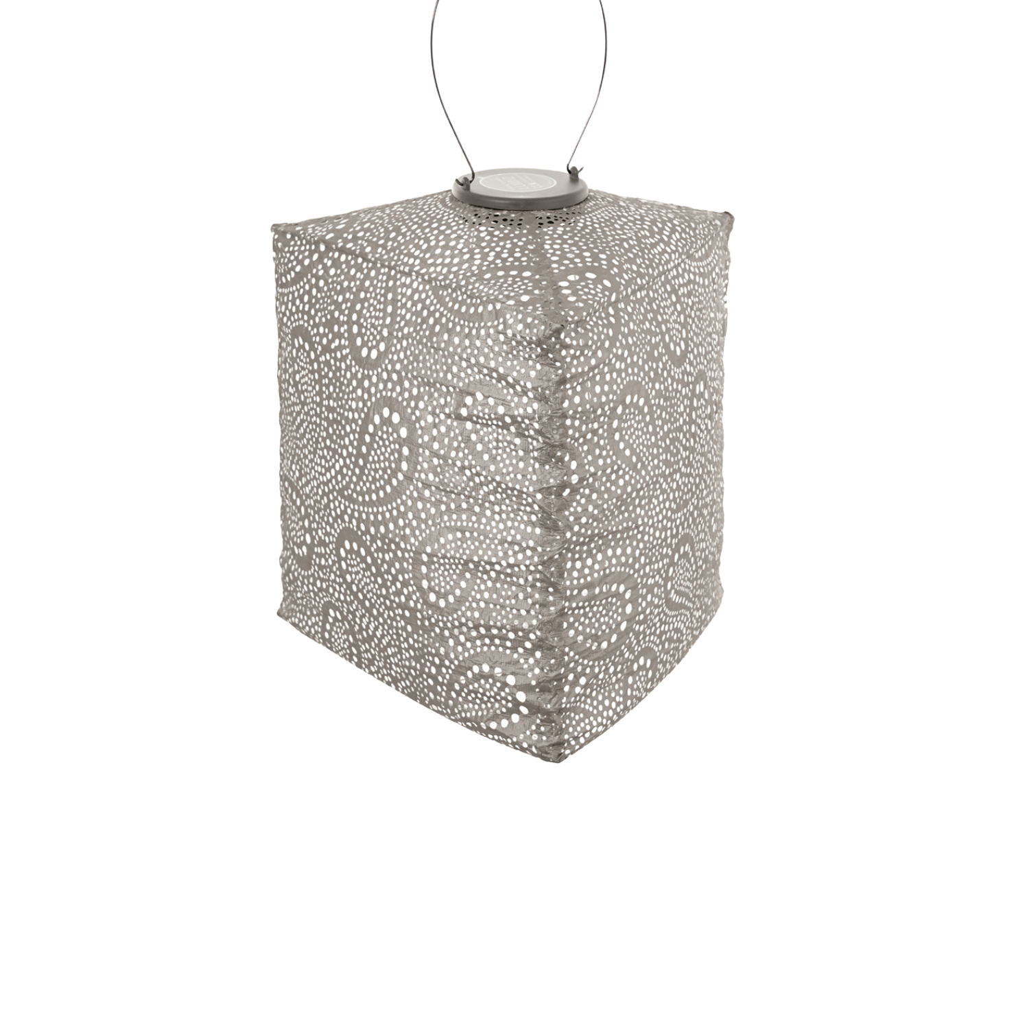 LUMIZ Solar Lampion Paisley Triangle - 28 cm - Licht Taupe