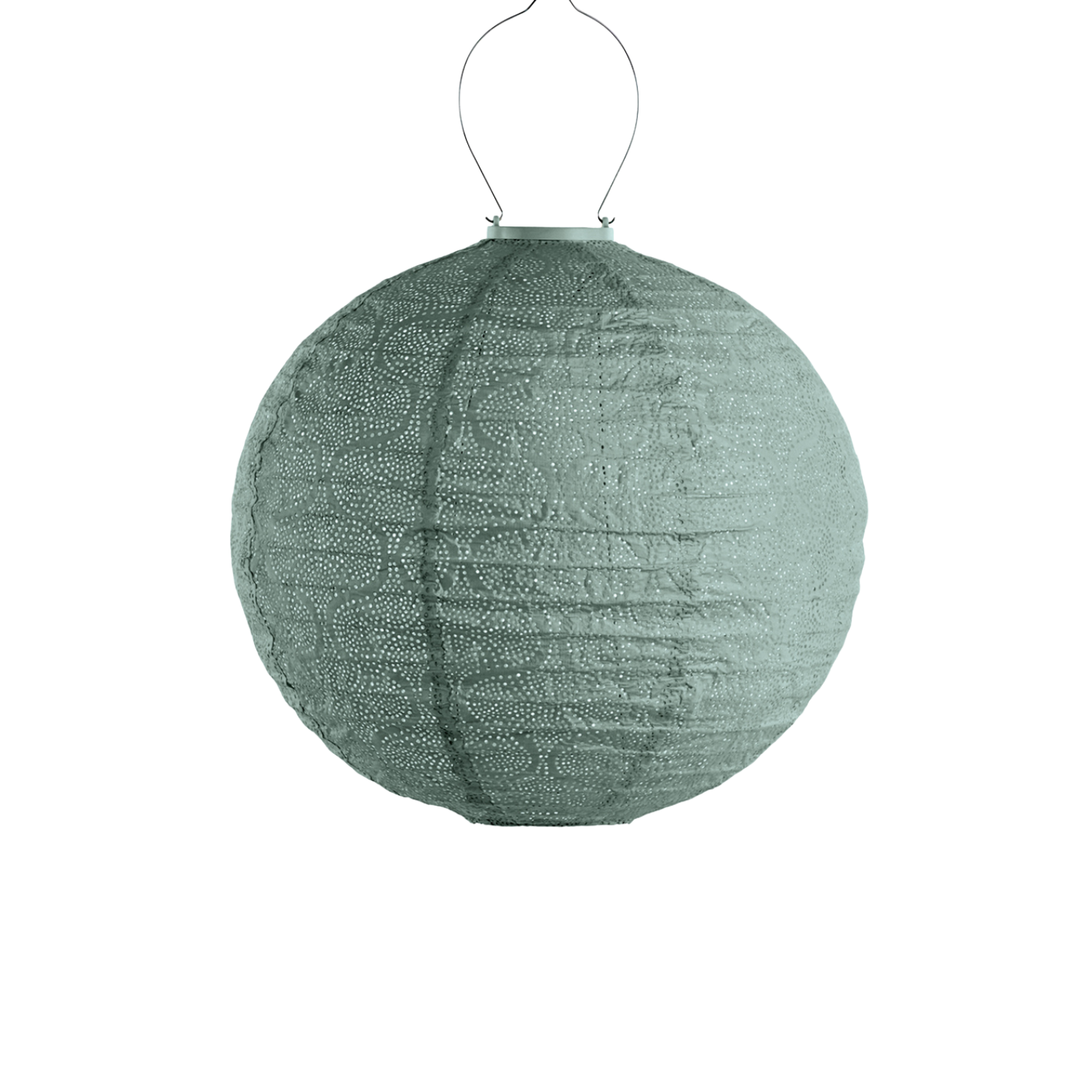 LUMIZ Solar Lampion Tigres Rond - 40 cm - Sage Green