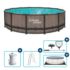 Framed Swimming Pool - 427 cm - with filter pump and accessories