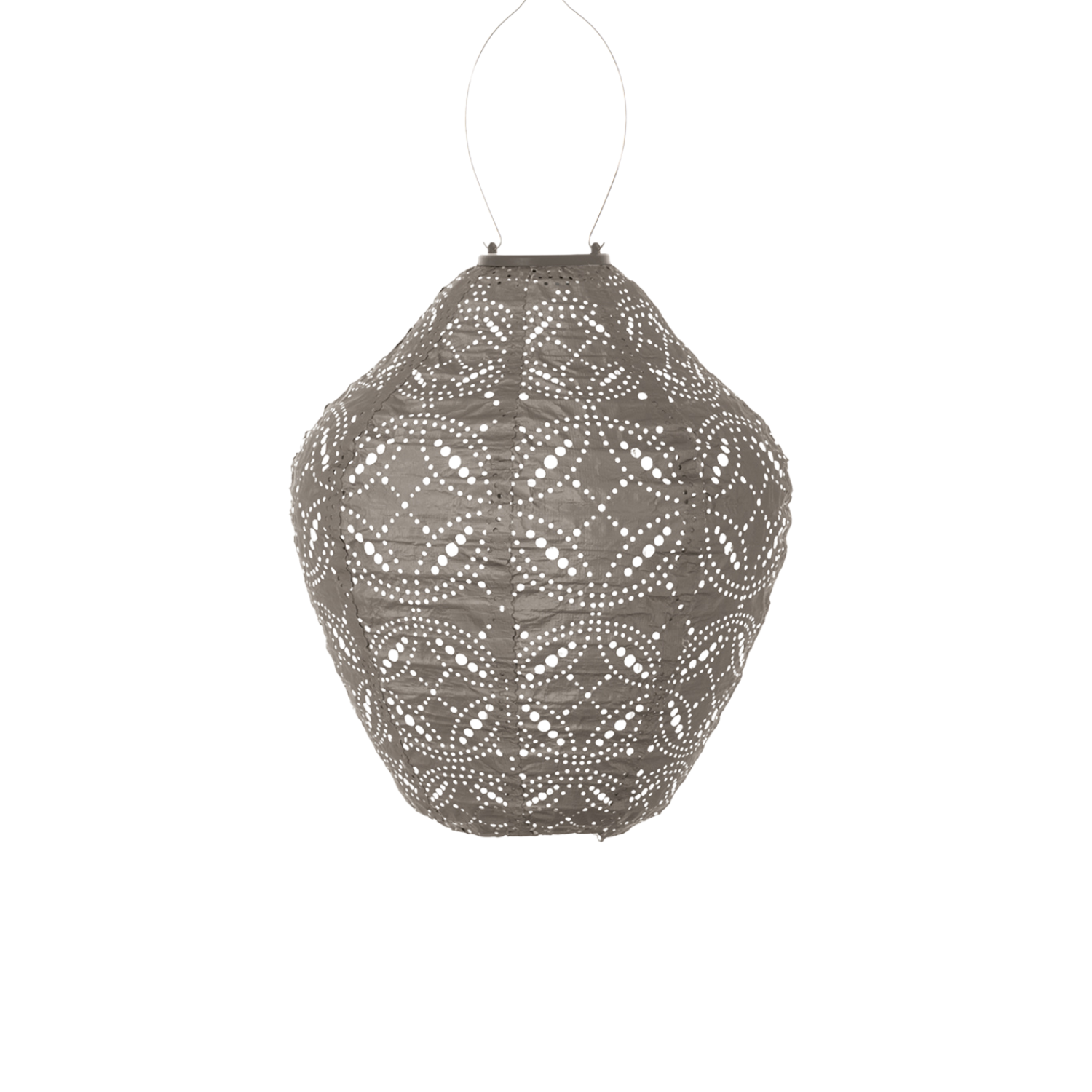 LUMIZ Solar Lampion Mandela Jar - 30 cm - Taupe