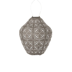 Solar Lampion Mandela Jar - Taupe