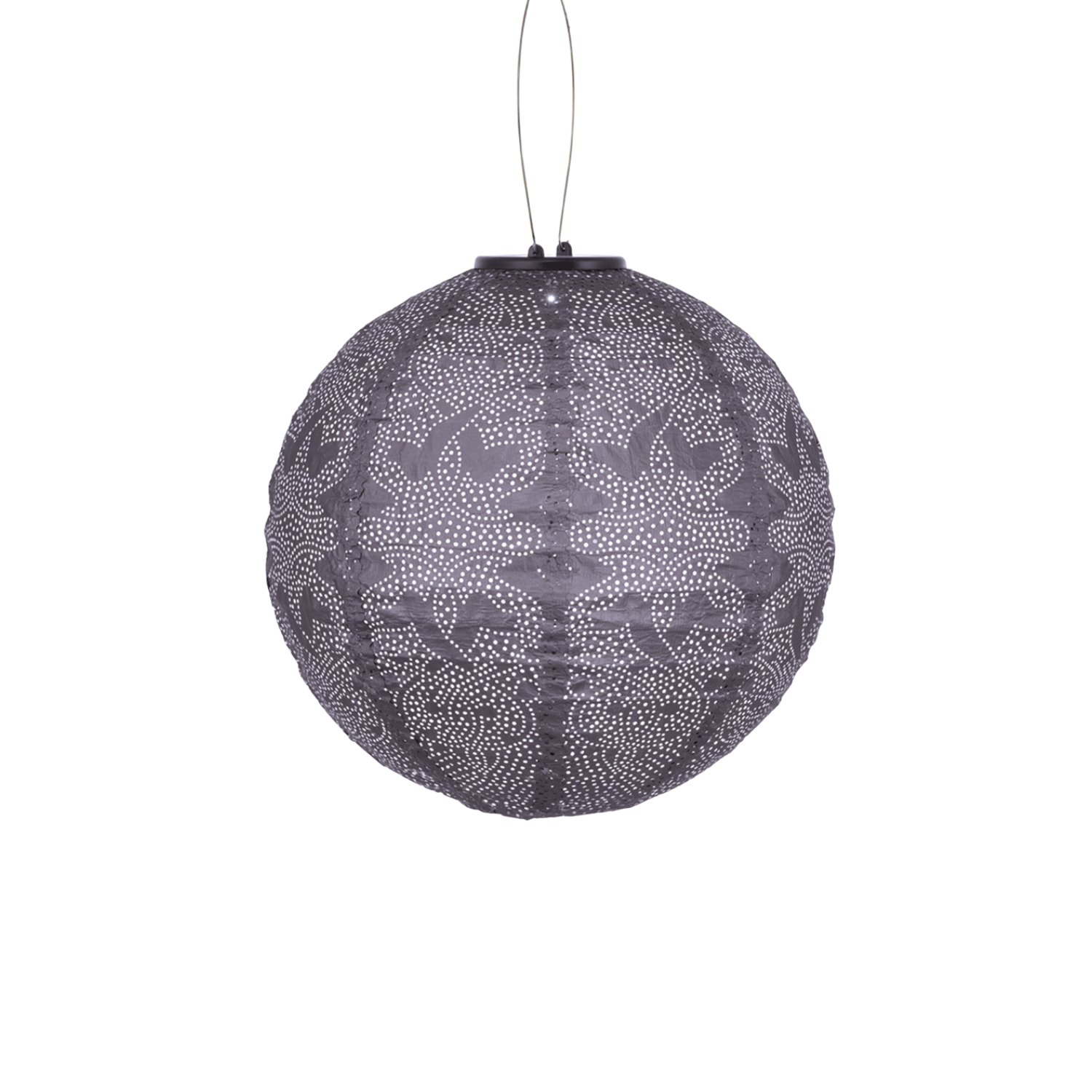 LUMIZ Solar Lampion Marrakesh Rond - 30 cm - Paars
