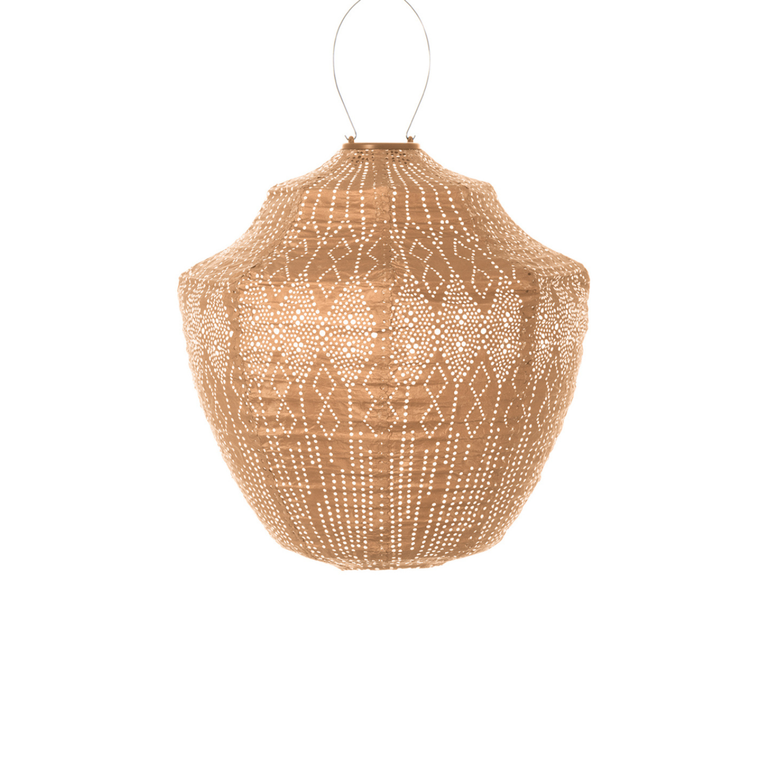 LUMIZ Solar Lampion Funale Crown - 40 cm - Abrikoos