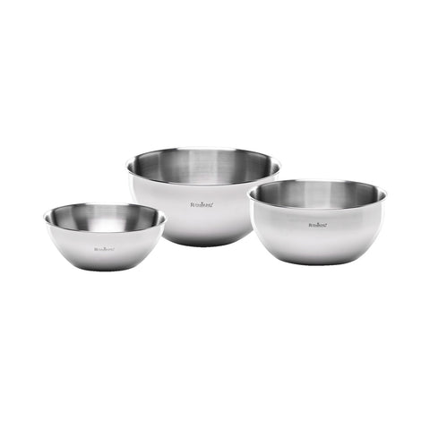 Pour & Cook RVS Mengkom set - 3 stuks