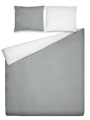 100% Katoenen Dekbedovertrek Ibiza Grijs Naturel