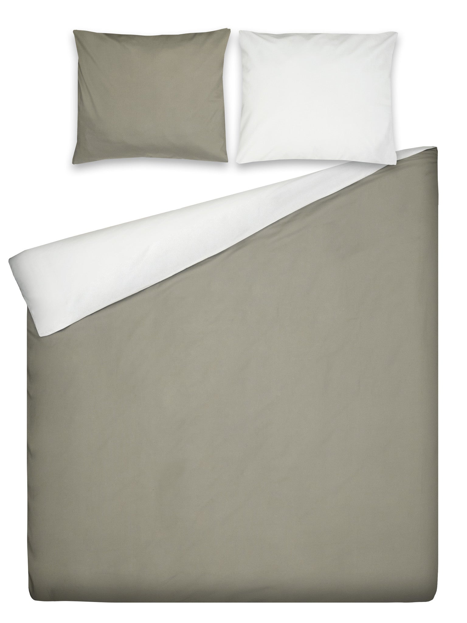100% Katoenen Dekbedovertrek Marbella Taupe Naturel