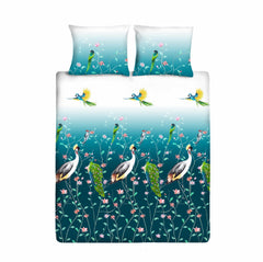 Katoenen Dekbedovertrek - Marit Blauw