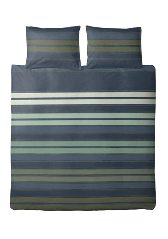 100% Katoenen Dekbedovertrek Donell Blauw/Groen