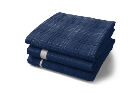 100% Katoenen Keukentextiel Mix&Match Marineblauw - 60x65 & 50x55