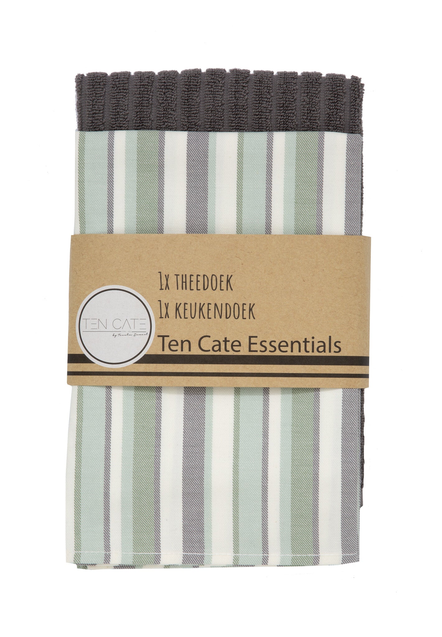 Essentials - Keukendoekenset - Grijs/Naturel