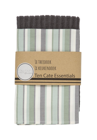 Essentials - Keukendoekenset - Grijs/Naturel
