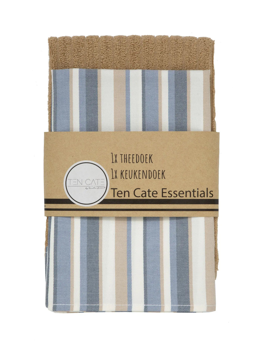 Essentials - Geschirrtuch-Set - Blau/Sand