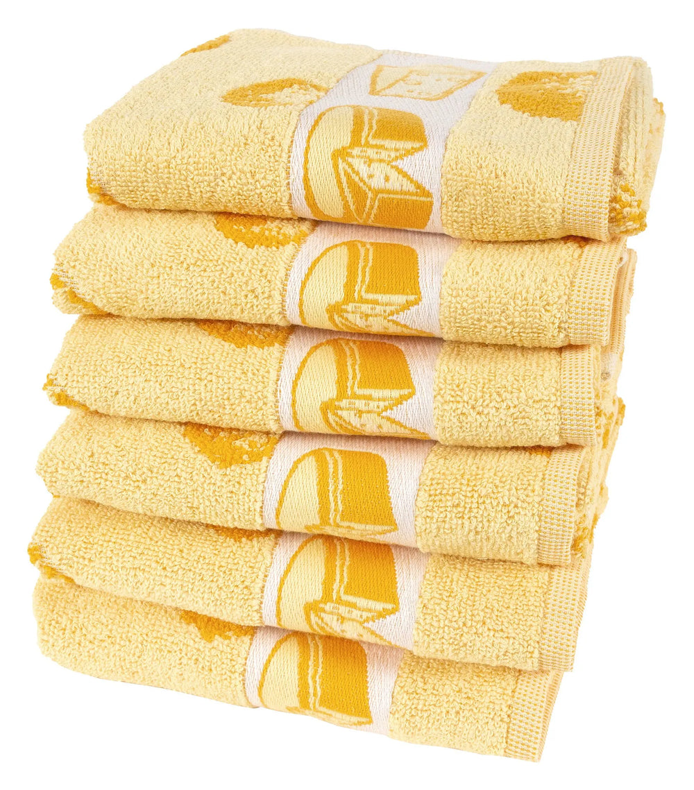 100% Baumwoll-Küchentextilien Set 6-teilig – Gelb